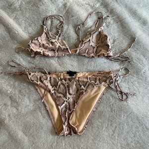 Snake Print Bikini Set